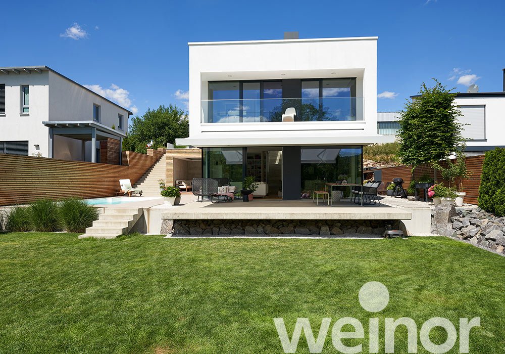 Chemnitz: weinor Kubata patio awning on architect's house 