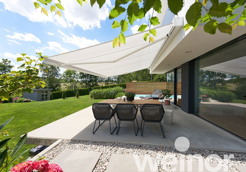 Chemnitz: weinor Kubata patio awning on architect's house 