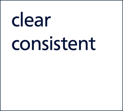 Text on a dark background: clear consistent.