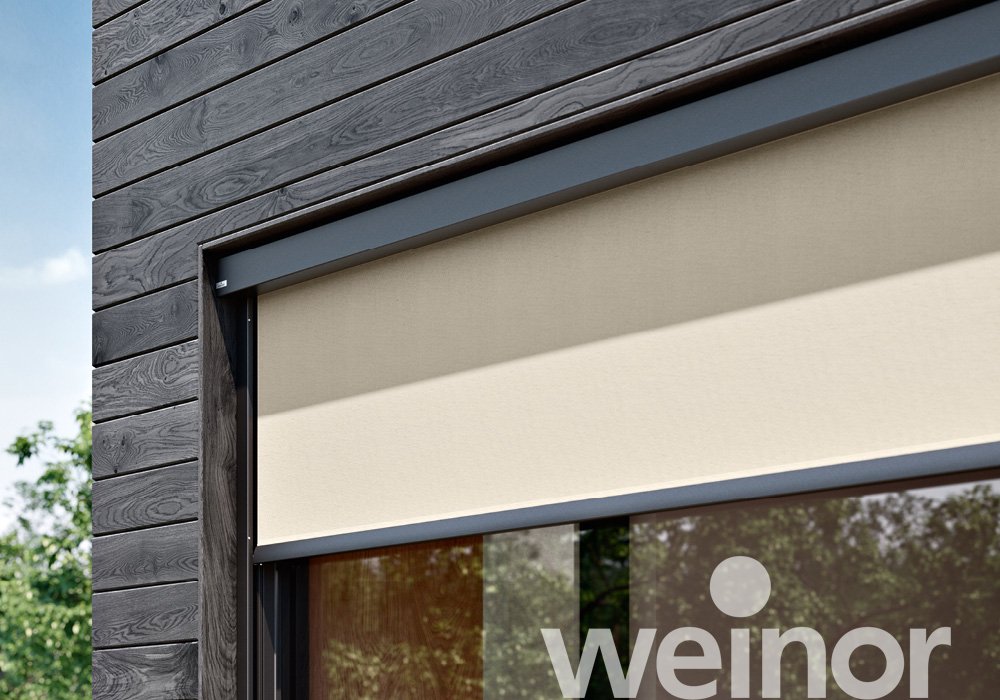 Vertical awning weinor VertiTex II On a window