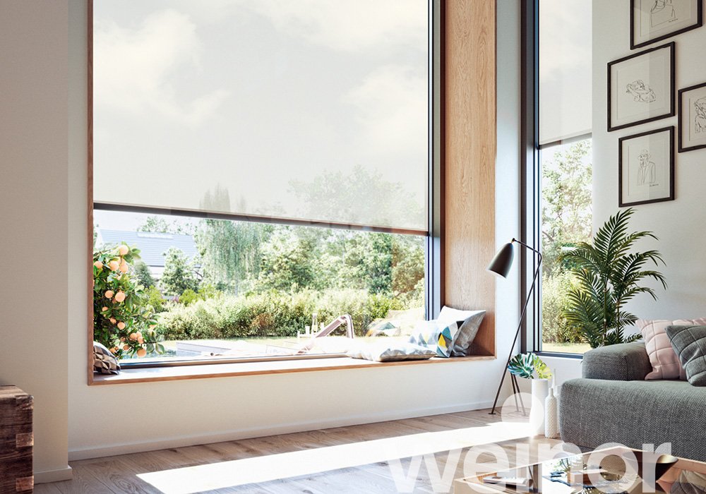 Vertical awning weinor VertiTex II On a window