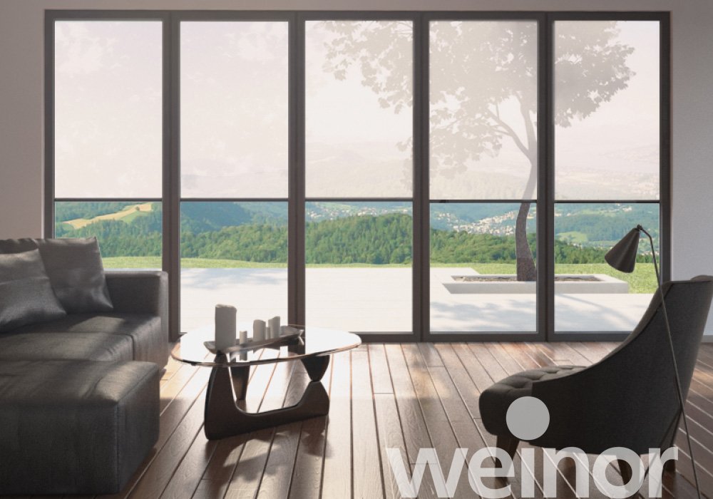 Vertical awning weinor VertiTex II On a window
