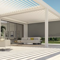 Patio roof louvres