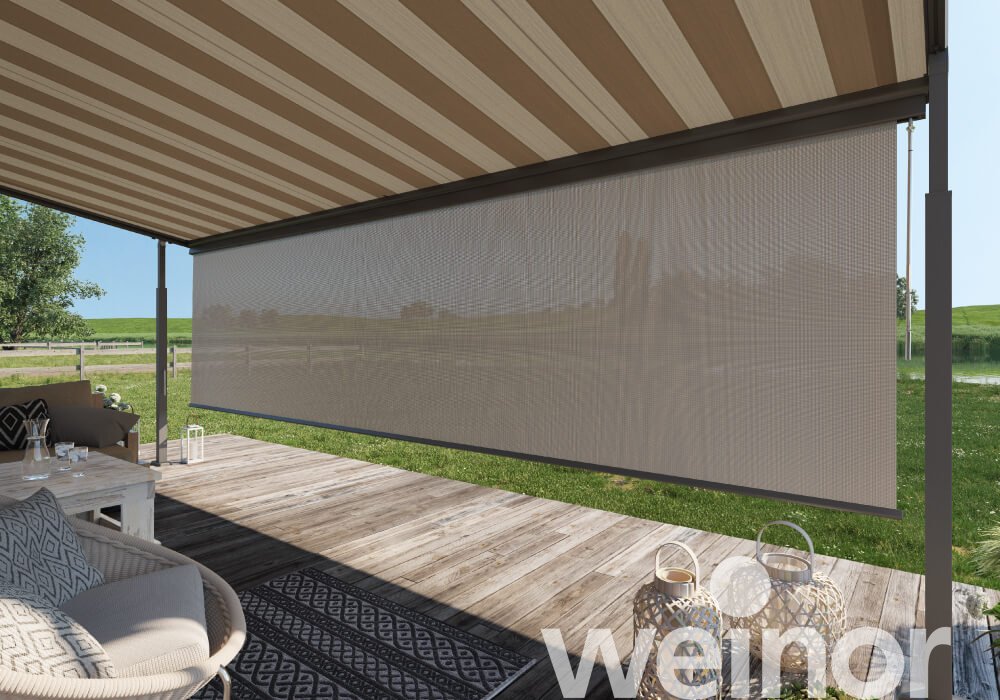Plaza Viva - the weinor textile pergola awning with Valance Plus