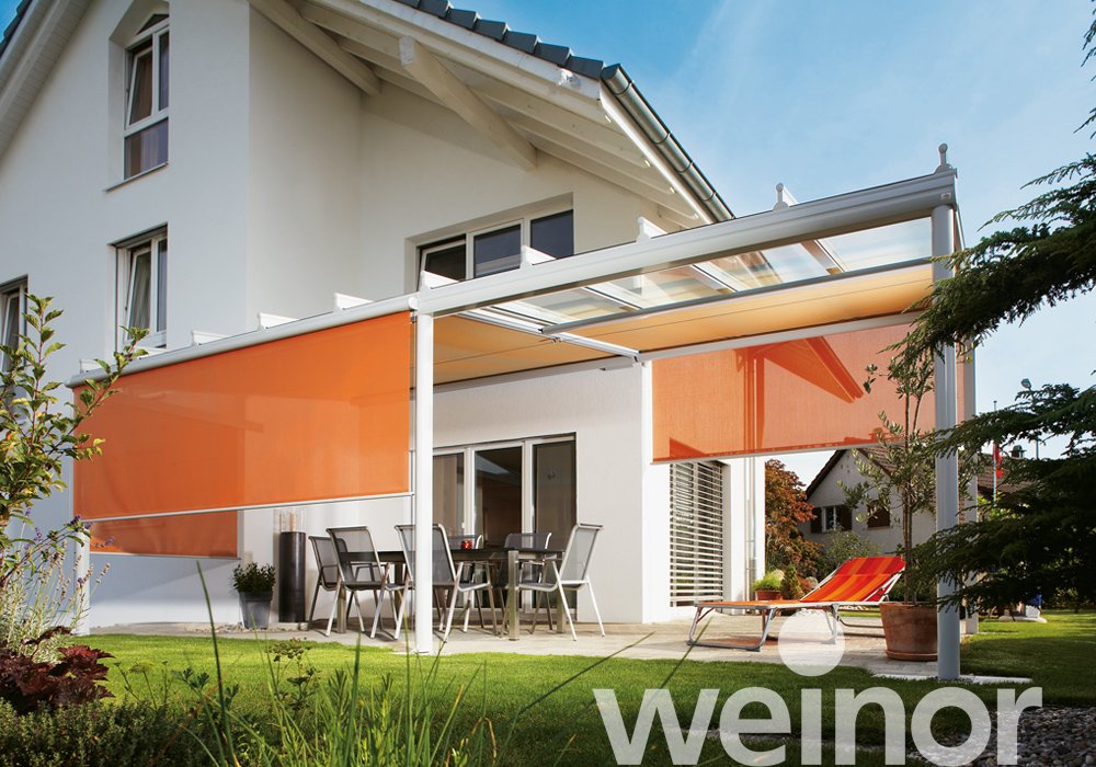 Patio roof weinor Terrazza Originale with VertiTex, without LED light bar