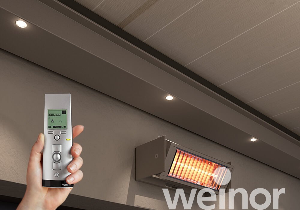 Conservatory awning weinor Sottezza With LED spotlights