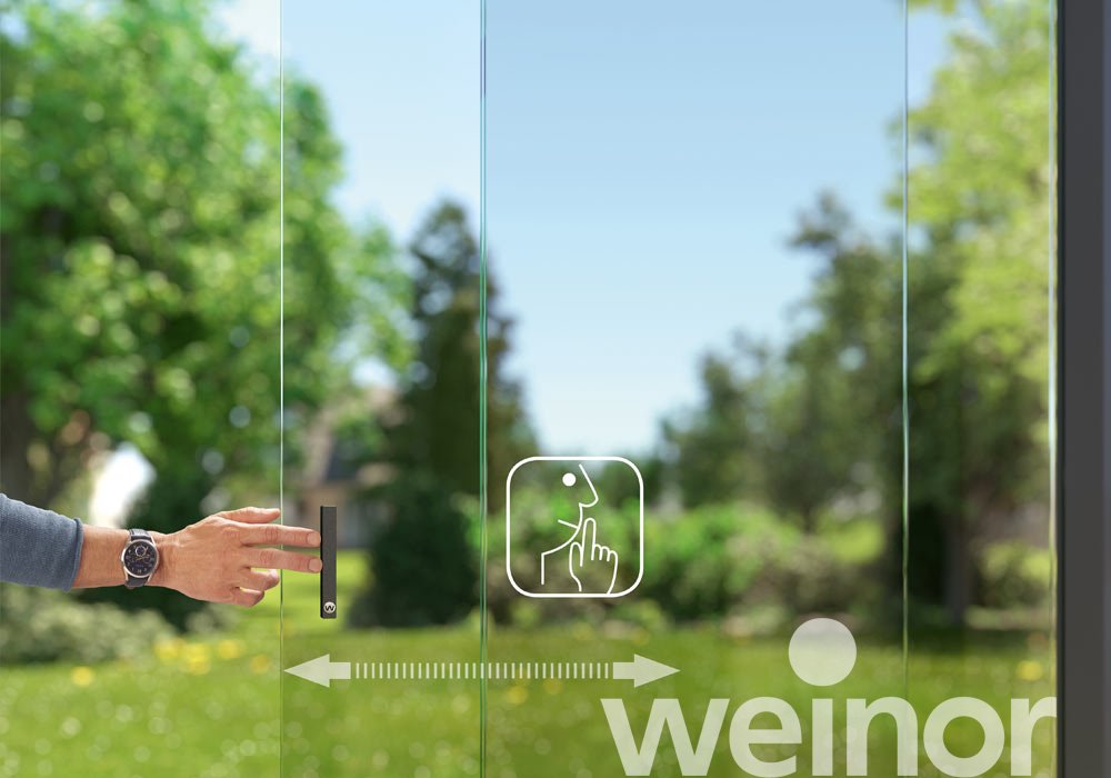 weinor w17 easy full glass sliding door Close Up