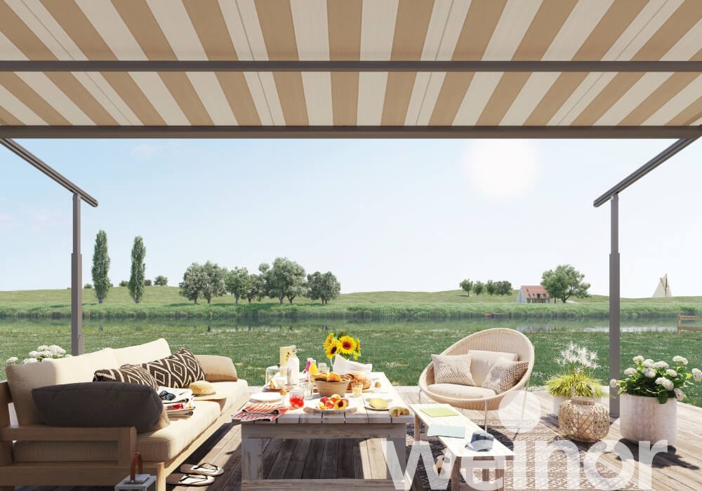 Plaza Viva - the weinor textile pergola awning