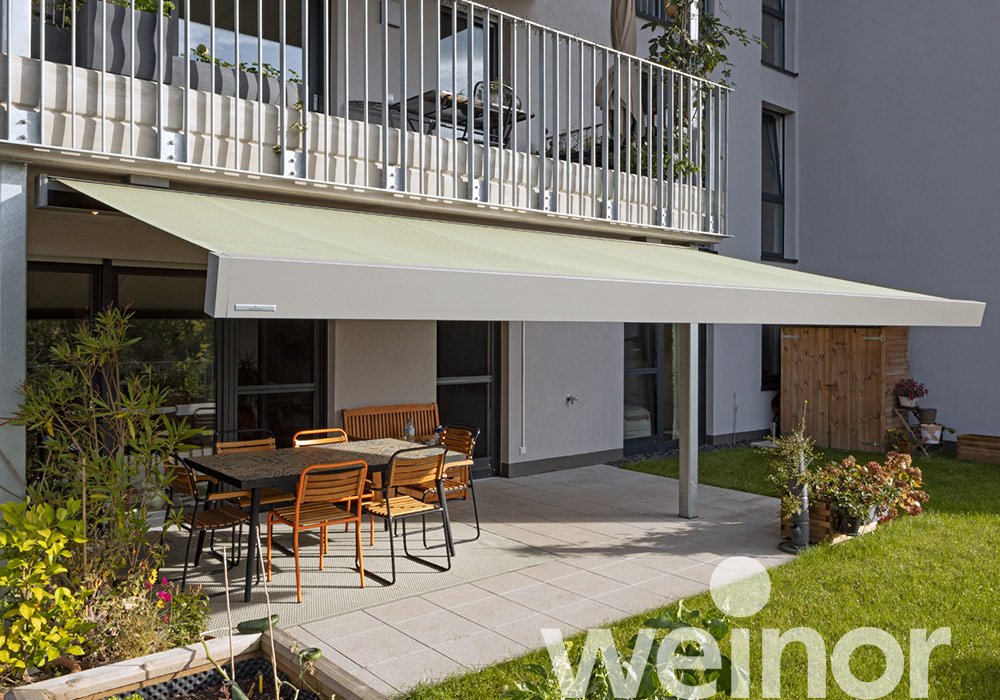 Cubic awning also for small patios  