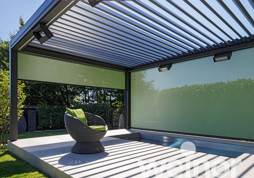 Cologne Langel: Shadow play under the weinor Artares louvred roof