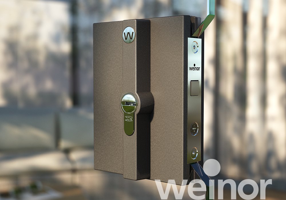 weinor w17 easy full glass sliding door Close Up