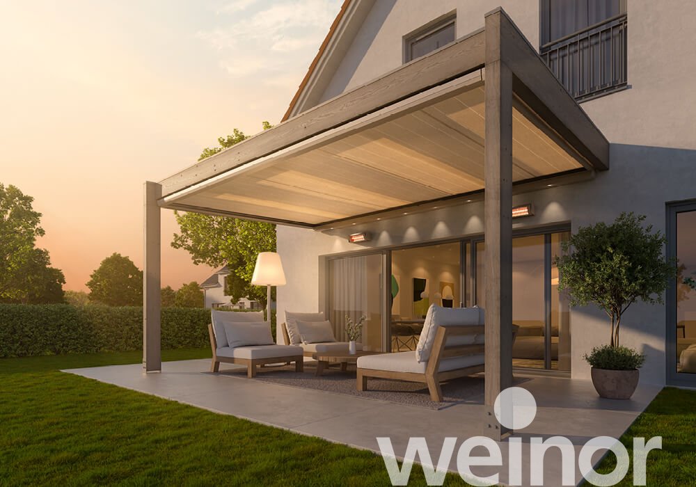 Conservatory awning weinor Sottezza With LED spotlights