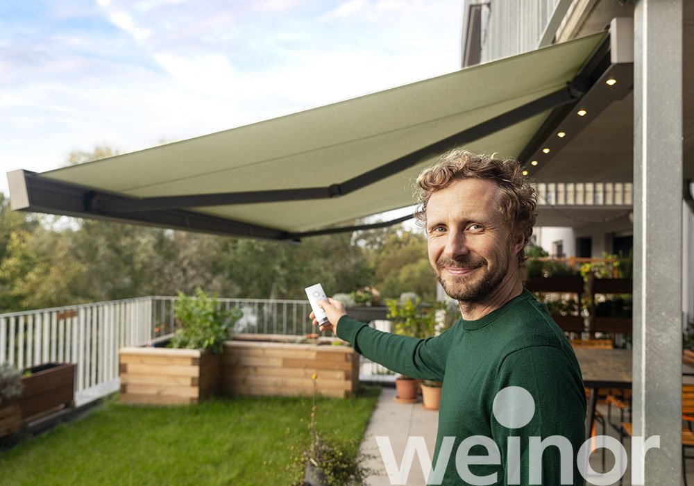 Cubic awning also for small patios  