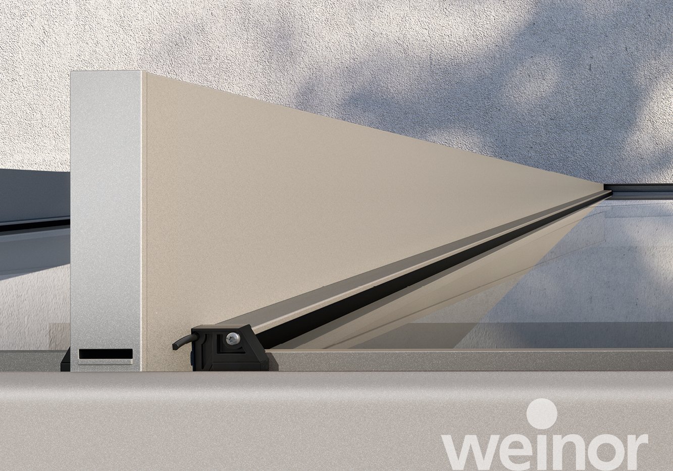 Glass patio roof weinor Terrazza Pure Close up