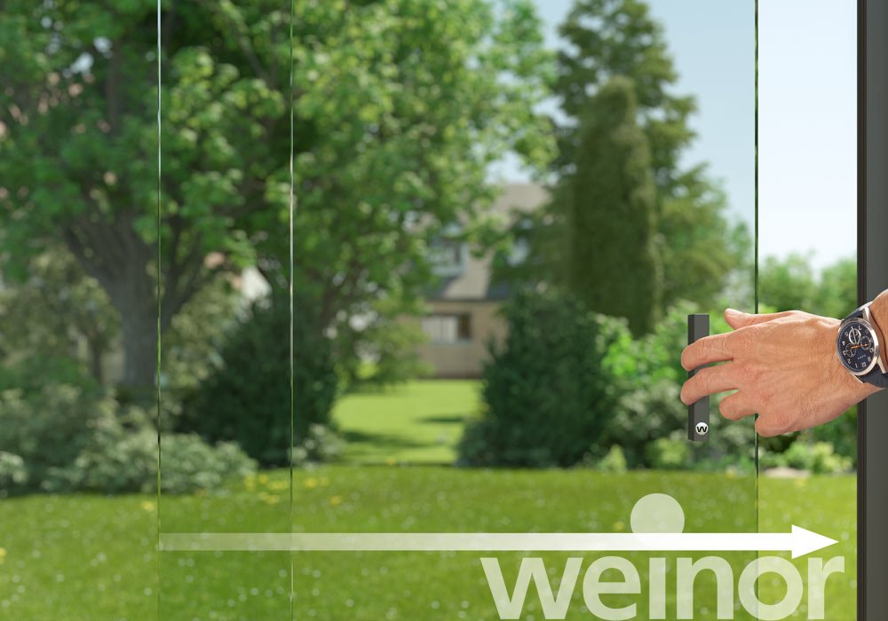 weinor w17 easy full glass sliding door Close Up