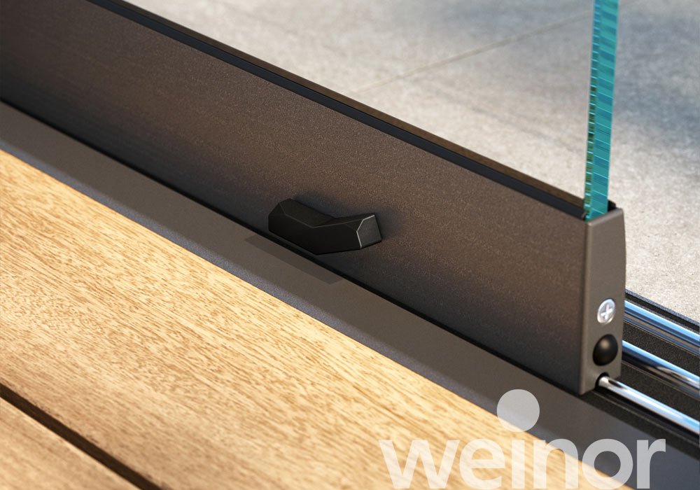 weinor w17 easy full glass sliding door Close Up
