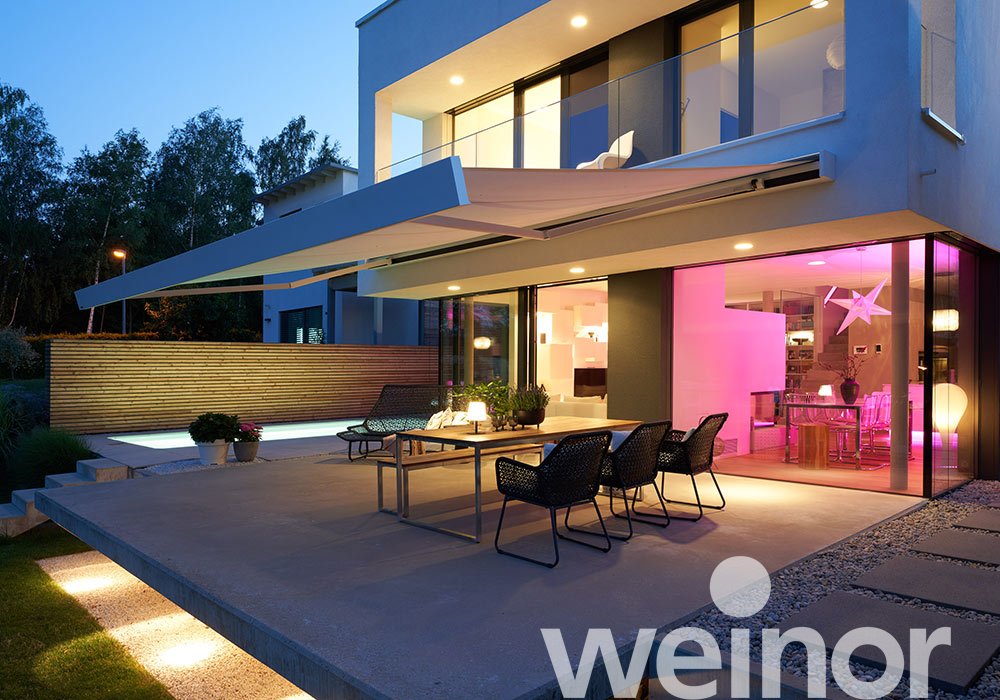 Chemnitz: weinor Kubata patio awning on architect's house 