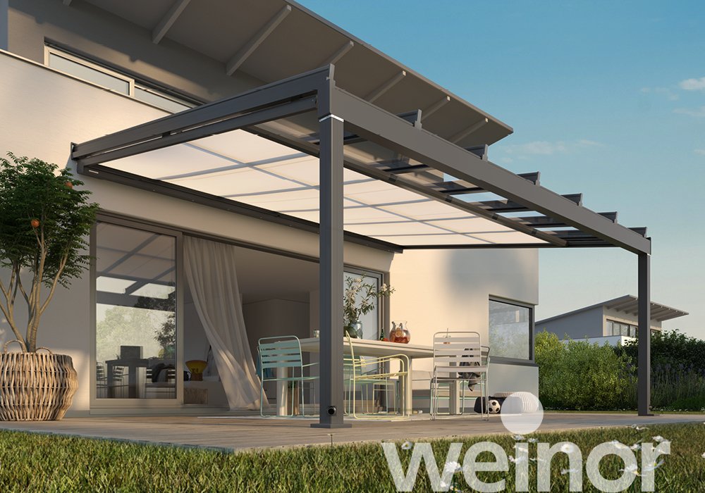 Glass patio roof weinor Terrazza Sempra