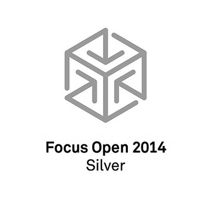 Grey geometric logo with the text "Focus Open 2014 Silver" beneath it.