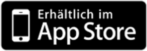 Black rectangular button with white text displaying "App Store".