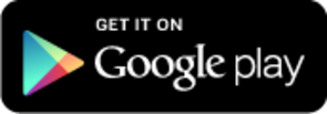 Logo with text in white and colourful triangle elements, set against a black background.