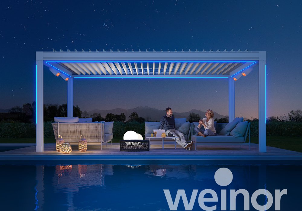 Artares - the louvred roof with LED lighting