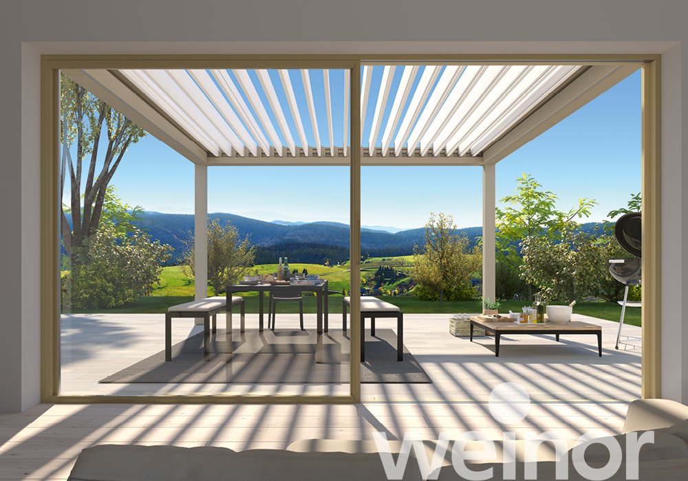 Artares - the louvred roof on the facade